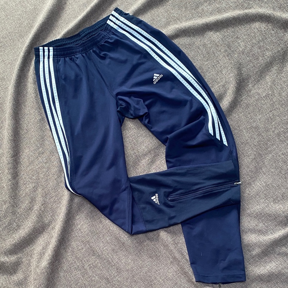 Y2K Vintage Adidas Track Running Pants Women’s XS Navy Blue ClimaCool